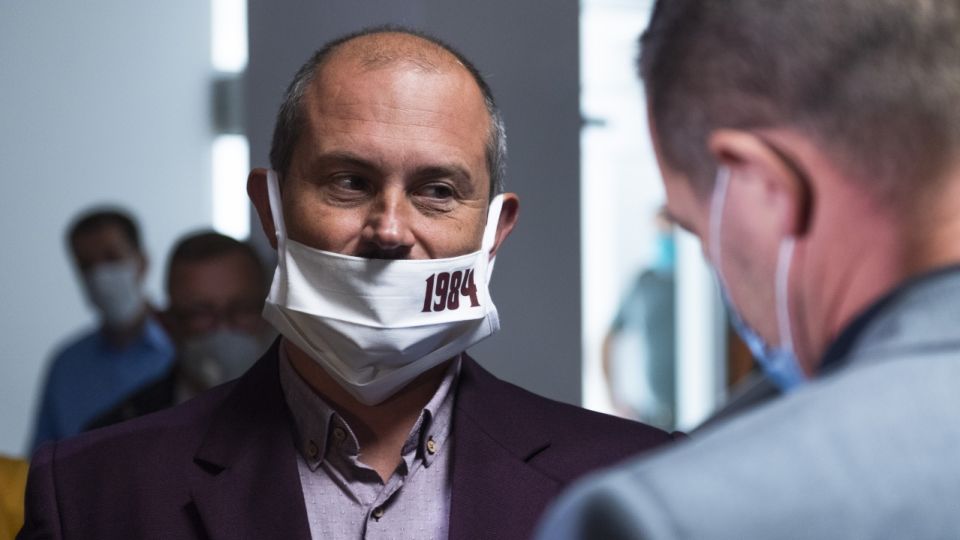 L�der �SNS Marian Kotleba na �pecializovanom trestnom s�de v Pezinku